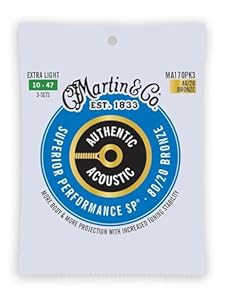 Martin MA-170 Extra Light Akustikgitarren-Saiten, 3er Pack