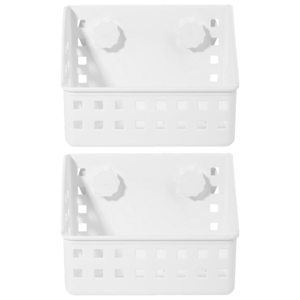 Râtelier à Foin Fixe pour Cage, Lot de 2, Plastique Blanc