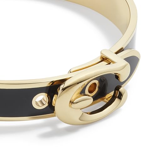 Coach Enamel Hinge Buckle Bangle Bracelet3