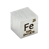 Pure Metal Iron 10mm Density Fe Cube for Element Collections Lab Experiment Material Hobbies Simple...