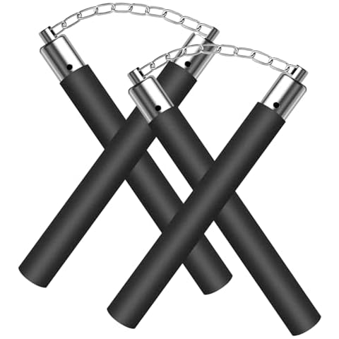 JUOIFIP 2 Pack Safe Foam Nunchucks for Adult and Kids Training Nunchucks with Steel Chain for Beginners Practice and Training Cover