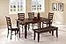 Coaster Home Furnishings Dalila 5-Piece Rectangular Table Dining Set Cappuccino and Black