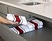 Sticky Toffee Kitchen Towels Dish Towels 100% Cotton, Stripe 4 Pack, 27.5 in x 19.5 in, Red