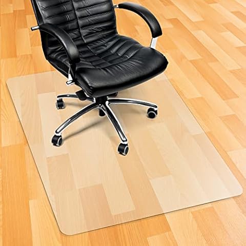 Kuyal Chair Mat for Hardwood Floor,36 x 48 inches Rectangle Desk Durable Wood/Tile Protection Mat for Rolling Chairs, Non-Studded Bottom, 2.1mm Thickness Cover