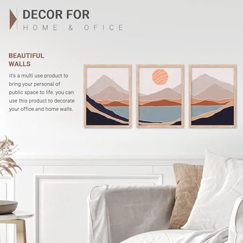 Image of kotart Modern Wall Art Framed Painting for Wall Decoration - Wall Paintings for Living Room, Bedroom - Big Size Wall Painting for Wall Decor (Multi, Framed) Set of 3 (Art 2, 19x25 inch)