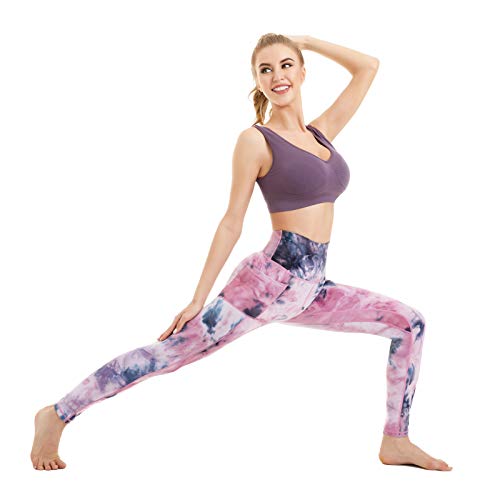 ROSA JUNIO High Waist Leggings with Pockets for Women, Stretch Workout Leggings Exercise Athletic Yoga Pants4