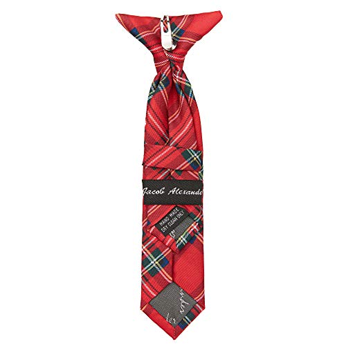 Jacob Alexander Royal Stewart Red Plaid Infant 8" Pre-Tied Clip-On Neck Tie2