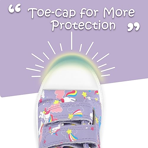 Image of K KomForme Toddler Sneakers Girls Shoes with Dual Hook and Loops | Comfortable, Lightweight