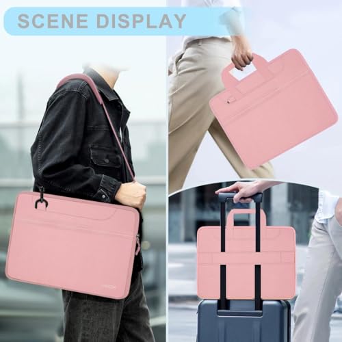 Image of Universal Laptop Shoulder Bag 13-17.3 Inch Shockproof Computer Bag with Multi-Pockets & Adjustable Strap