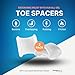 NatraCure Advanced Gel Toe Separator (w/Toe Loop) - Spacer, Corrector, Straightener to Cushion and Align Bent, Crooked, Overlapping Toes - Corns, Pinky Tailor Bunions - (1104-M CAT 2PK) - Size: Small