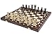 Wegiel Handmade European Ambassador Chess Set - Wooden 21 Inch Beech & Birch Board With Felt Base - Carved Hornbeam & Sycamore Wood Chess Pieces - Compartment Inside The Board To Store Each Piece