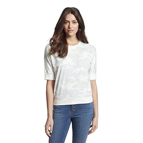 Skinnygirl Women's Cookie Love Dolman Sleeve Pullover Sweatshirt, Army Sage Montauk Camo, Small