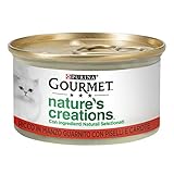 Purina Gourmet Nature's Creations Humide Chat Boeuf Pois et Carottes, 24 boîtes de 85 g
