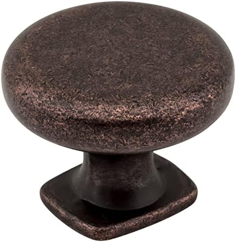 Jeffrey Alexander Belcastel 1 1-3/8" Diameter Mushroom Knob, Distressed Oil Rubbed Bronze