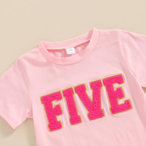 Image of Toddler Girl Birthday Outfit 2 /3 /4 /5 /6 Print Short Sleeve Shirt 2nd /3rd /4th /5th /6th Tutu Skirt Summer Clothes