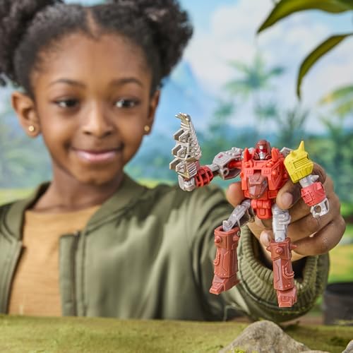 Transformers CYBERWORLD Dinobot Snarl Cyber Changers 4-Inch Action Figure, Quick Change to Dino Mode, Robot Toys for Boys and Girls 6 and Up - image 4