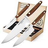 Virginia Boys Kitchens - 3 Piece Chef Knife Set - Made in USA - German 420 High Carbon Stainless...