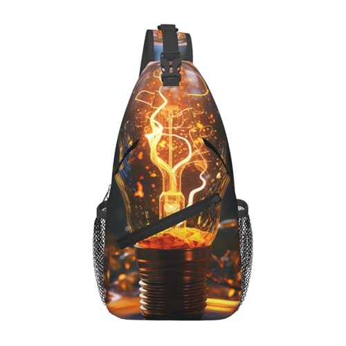Mochila tipo sling para senderismo unisex negra miniatura 2