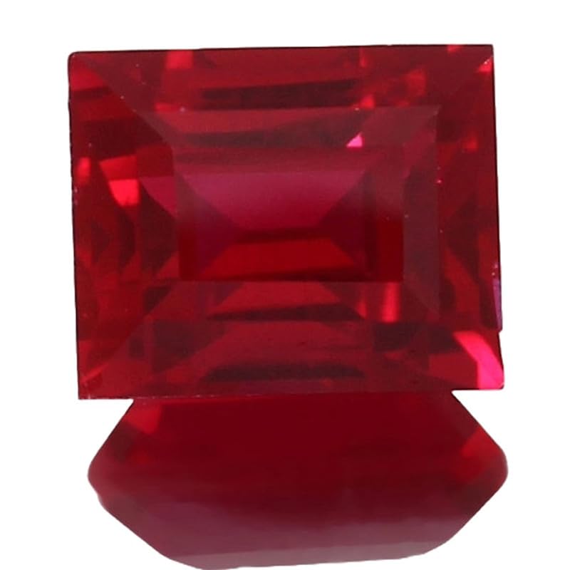 Rubis rouge du Mozambique taille émeraude à monter en bague de fiançailles DIY