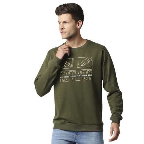 Image of Pepe Jeans Men's Cotton Blend Crew Neck Sweatshirt
