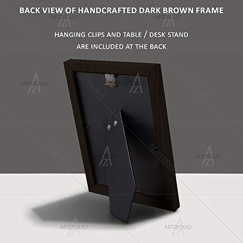 Image of ArtzFolio Light In Night | Paper Wall Poster Dark Brown Frame with Acrylic Glass | 9 x 13 inch (23 x 33 cms)