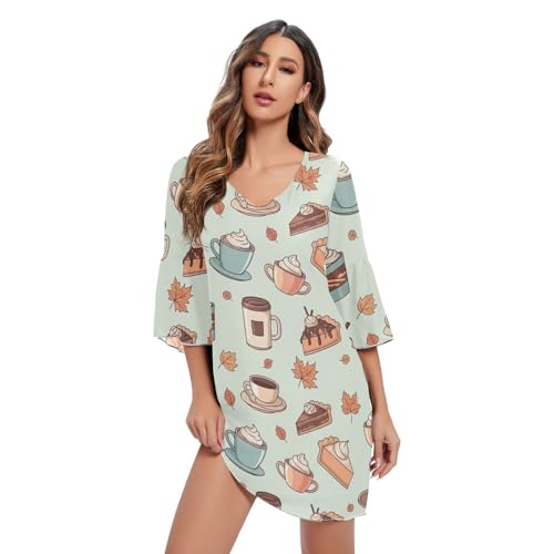 Robe en mousseline de soie col V femme coupe haut de gamme automne