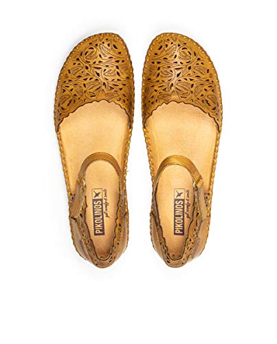 Image of PIKOLINOS P. Vallarta Women's Semi-Open Shoes | Leather | Hook-and-Loop Closure | Mid Heel | Size UK 2-8