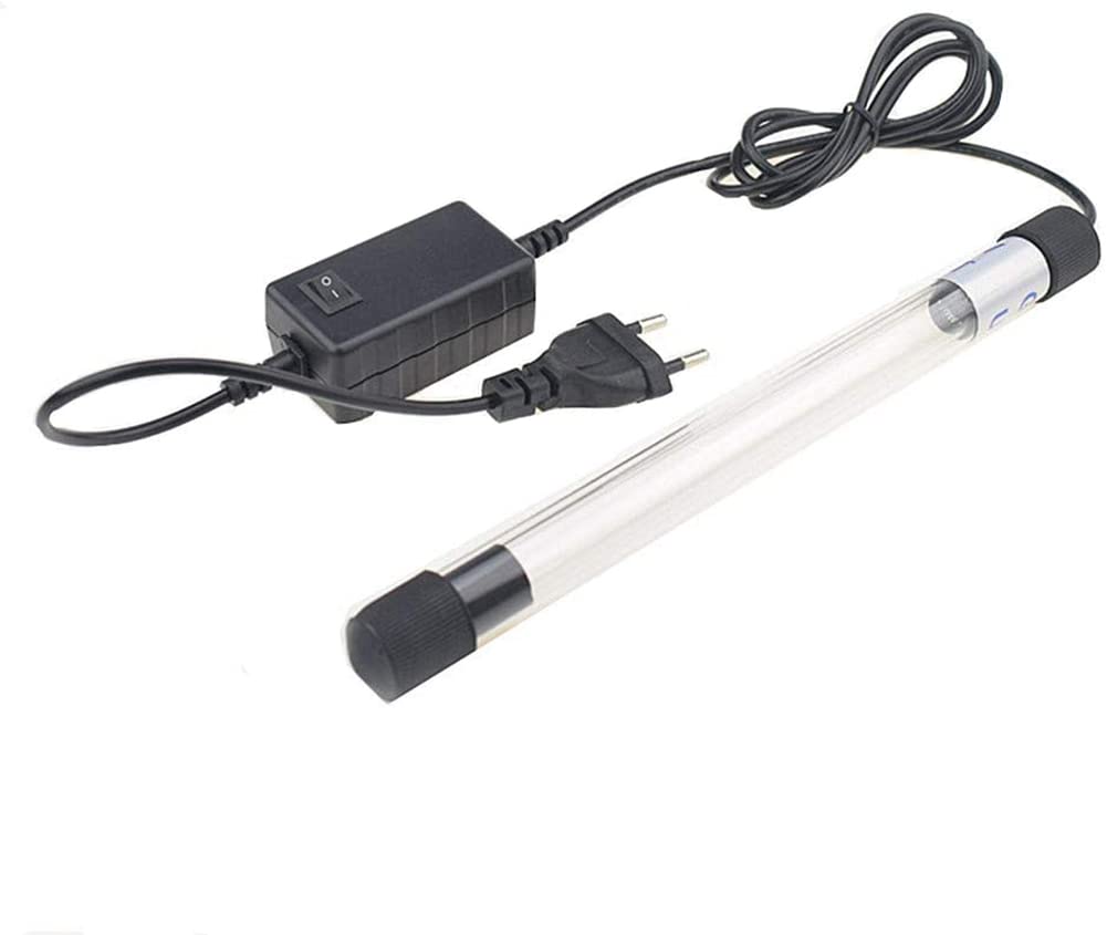 Alnicov Luz LED para Tanque de Peces, luz LED para Acuario, lámpara esterilizadora UV Sumergible para Acuario, luz LED Sumergible subacuática de 220V y 13W