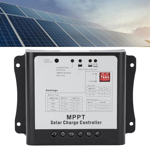Régulateur solaire MPPT 15A boîtier robuste en aluminium et ABS durable
