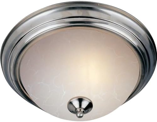 Maxim Lighting 5842ICSN Essentials-3 Light Flush Mount in Utility Style, Finish Color: Satin Nickel, Glass Color: Ice