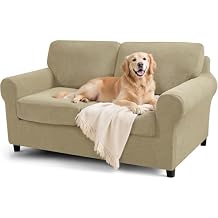 SUBRTEX 5 Pieces Stretch Sofa Slipcover Sets Couch Cover Sets Backrest Cushion Covers Furniture Protector Collection Set for Oversize Sofa Loveseat Chair Slip CoversMedium, New Kahki
