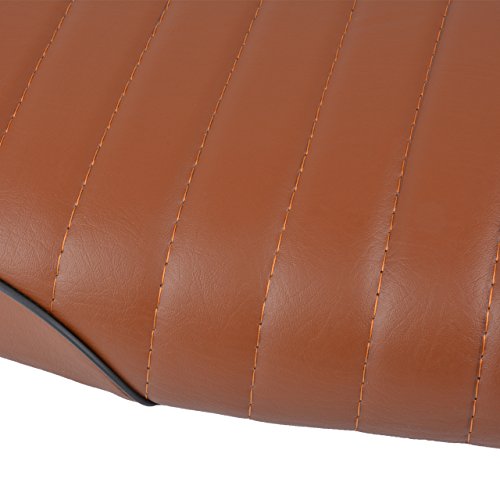 KATUR Universal Motorcycle Cafe Racer Seat Flat Vintage Seat Cushion Saddle for Honda CB125S CB550 CL350 450 CB CL Retro Cafe Racer Brown