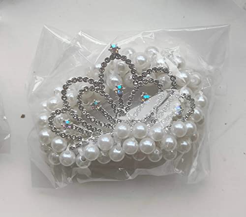 New Pearl Hair Ties Fashion For All Hair Types Elastic Beaded Hair Bands With Crown Scrunchies For Women And Girls (Single Color A) #TOP6