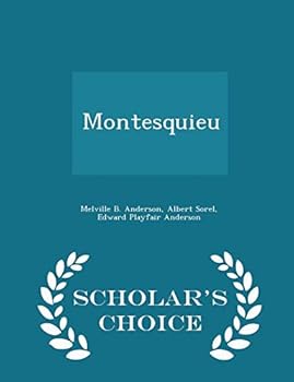 Paperback Montesquieu - Scholar's Choice Edition Book