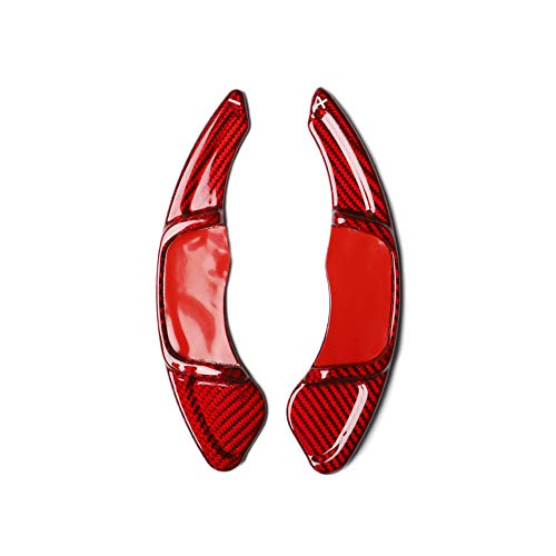 ihreesy Shift Paddles,Carbon Fiber Car Steering Wheel Shift Paddles Paddle Shifter Extensions for Steering Wheel Fit for VW Golf 7 Scirocco GTI 2015-2017 Sagitar GLI 2016-2017 Lamando GTS 2016,Red