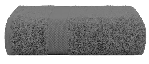 Image of Casa Copenhagen, Super Soft Feather Lite Collection 2 Pieces 100% Cotton Large Bath Towel (Size : 75 x 150 cm) - Pine Grey & Pink