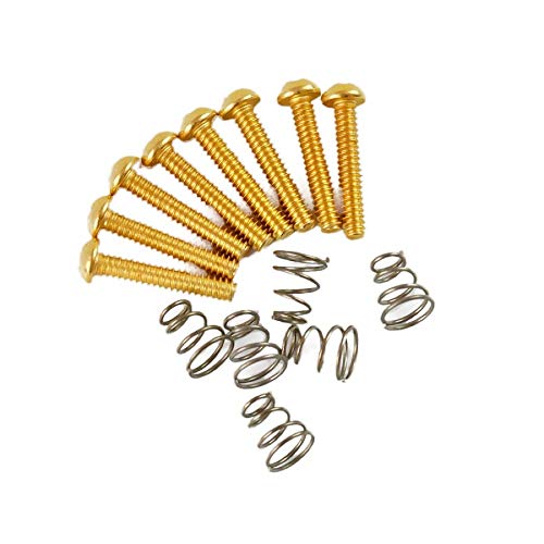 Allparts, Pickup Screws with Springs Pack of 8 Replacement and Small Parts for Electric Guitar (GS 0007-002)