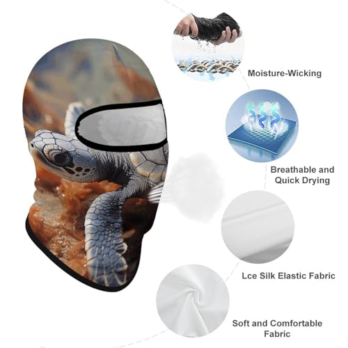 Balaclava para hombre y mujer, máscara facial protectora contra el sol y el viento, cubre toda la cabeza, transpirable, ideal para senderismo, ciclismo y correr miniatura 3