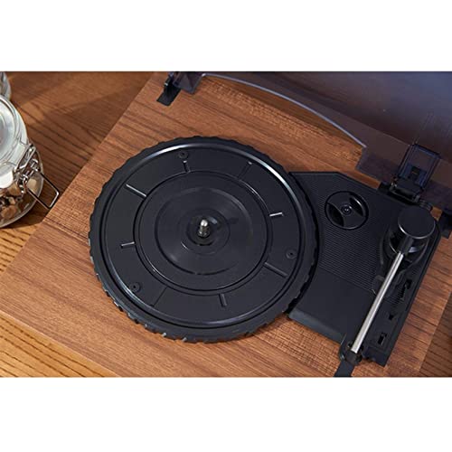 Tourne-Disque, Mini Haut-Parleur Bluetooth Tourne-Disque Vinyle Platine phonographe Vintage Portable, Couleur Acajou - Les Beatles, Paul McCartney, John Lennon, RIngo Starr, George Harrison Tourne-Disque, Mini Haut-Parleur Bluetooth Tourne-Disque Vinyle Platine phonographe Vintage Portable, Couleur Acajou – Image 3