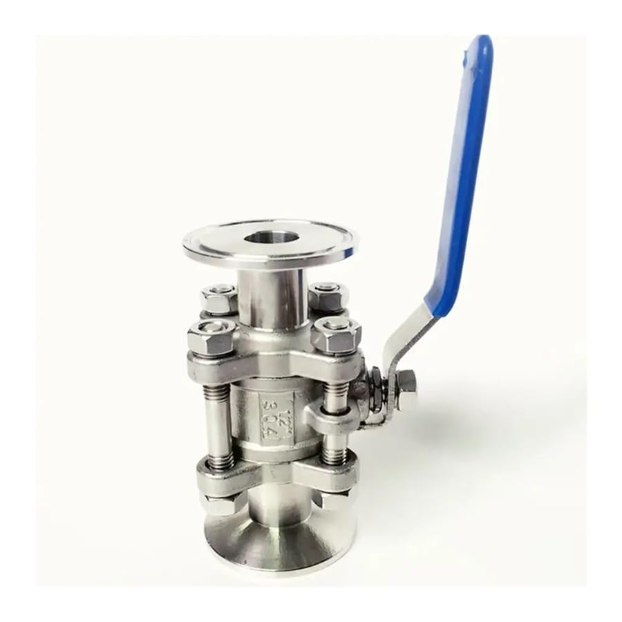Vanne 3 pièces DN100 en acier inoxydable SUS 304 robuste avec raccord Tri Clamp 4 pouces