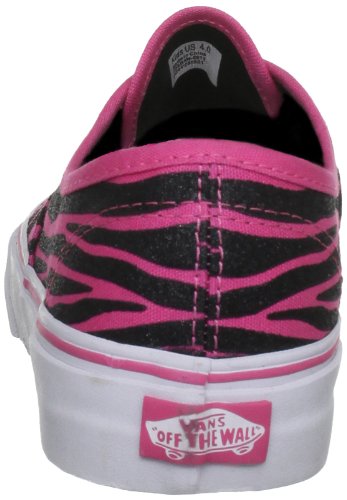 Image of Vans Girl's Fashion Sports Canvas Trainer, Zebra Glitter Hot Pink Black, 6 us