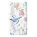 Colorful Ocean Animals Changing Pad Covers for Baby Girls Boys Whale Turtle Jellyfish Sea Horse Corals Fitted Changing Table Cover Mats Marine Life Soft Diaper Changing Table Sheets 32''×16''