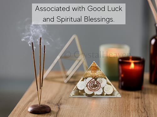 Image of Crystal Heaven Gomti Chakra Pyramid With Coil-Orgone Pyramid For Positive Energy,Vastu,Reiki And Chakra Healing