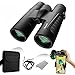 Produktbild Fernglas 12x42, Voperk Großes Sichtfeld HD Wasserdicht Binoculars, Hochleistungs Fernglas für Erwachseneund Smartphone-Adapter, 16,5 mm-Prisma Weitwinkelobjektiv, für Wandern, Sightseeing, Konzerte