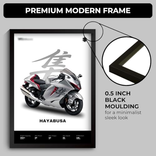 Image of Funk You Store Hayabusa Poster | Superbike Hayabusa Framed Poster | Framed Matt Superbike | Bike Posters A4 Size (31 x 23 cm) | Bikes Posters for Wall, Home, Bedroom, Living room decoration | (F 042)
