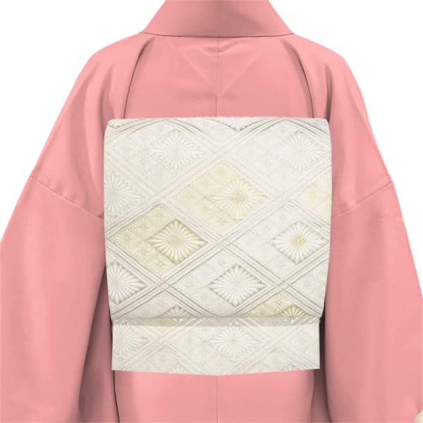 WAKKAワッカ 半幅帯 リバーシブル 南国の花々と鳥や蝶 正絹き WAKKA