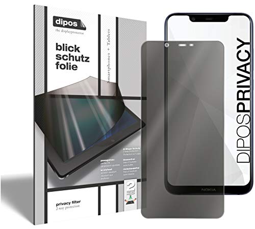 Protecteur d'écran privacy Nokia 8.1 dipos film anti-espion 2-côtés format hauteur