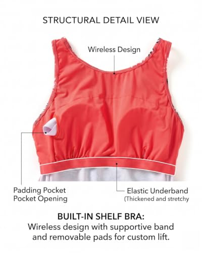 Image of Holipick Tankini Tops for Women High Neck Swim Top Only