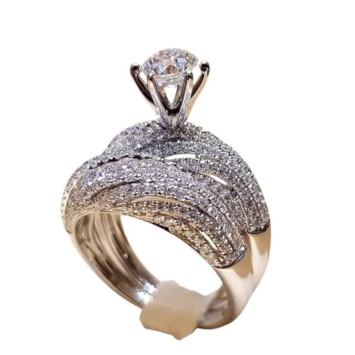 VANTHANHTD New 2026 Bridal Sets Women Rings Brilliant Cubic Zirconia Luxury Jewelry Wedding Trend Eternity 2Pcs Accessories Trendy Jewelry Fashion Festival