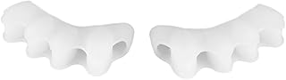 1 par de silicone joanete protetor de hálux valgo separador de dedo do pé divisor sp 4 furos polegar guarda valgo ferramenta de cuidados com os pés